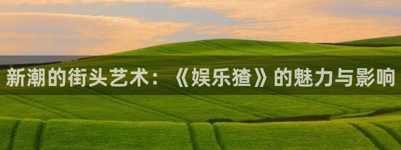 杏悦凯捷平台：新潮的街头艺术：《娱乐猹》的魅力与影响